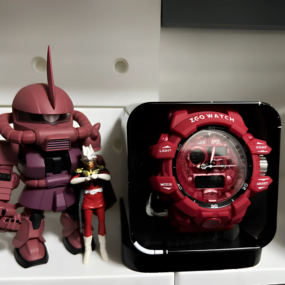 正港学生手表高达扎古时尚防水防摔潮流学生腕表男孩青少年电子表