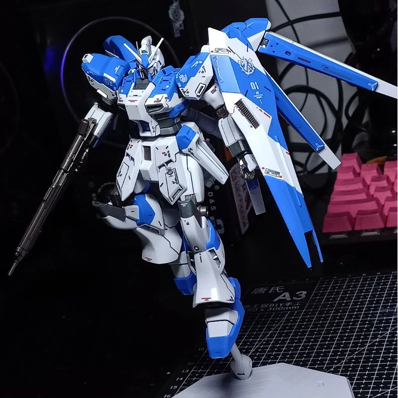 高达模型星锋社HG海牛 RX-93-v2 Hi NU拼装1/144地台支架水贴手办