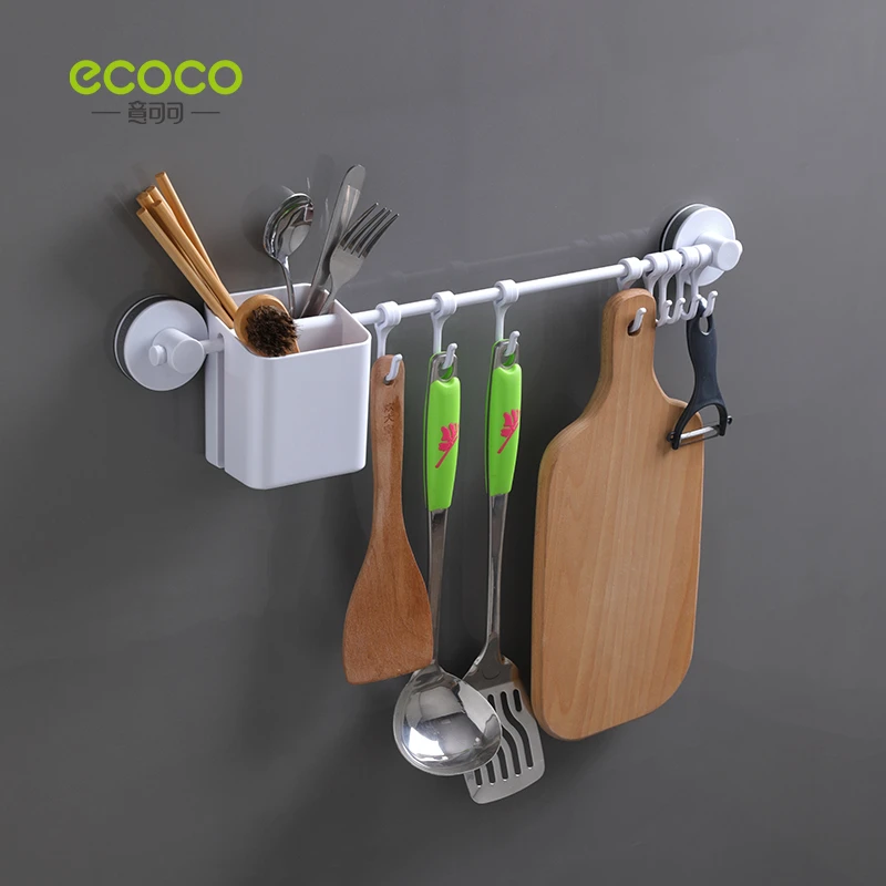ecoco/意可可吸盘挂钩强力粘胶挂衣架壁挂厨房卫生间无痕免钉承重