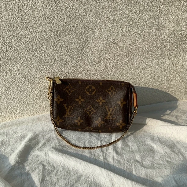 95新 LouisVuitton/路易威登 经典老花单肩手提mini麻将包21年