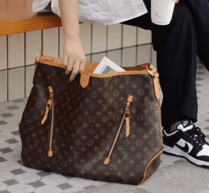 95新 LouisVuitton/路易威登 老花单肩手提大号DF