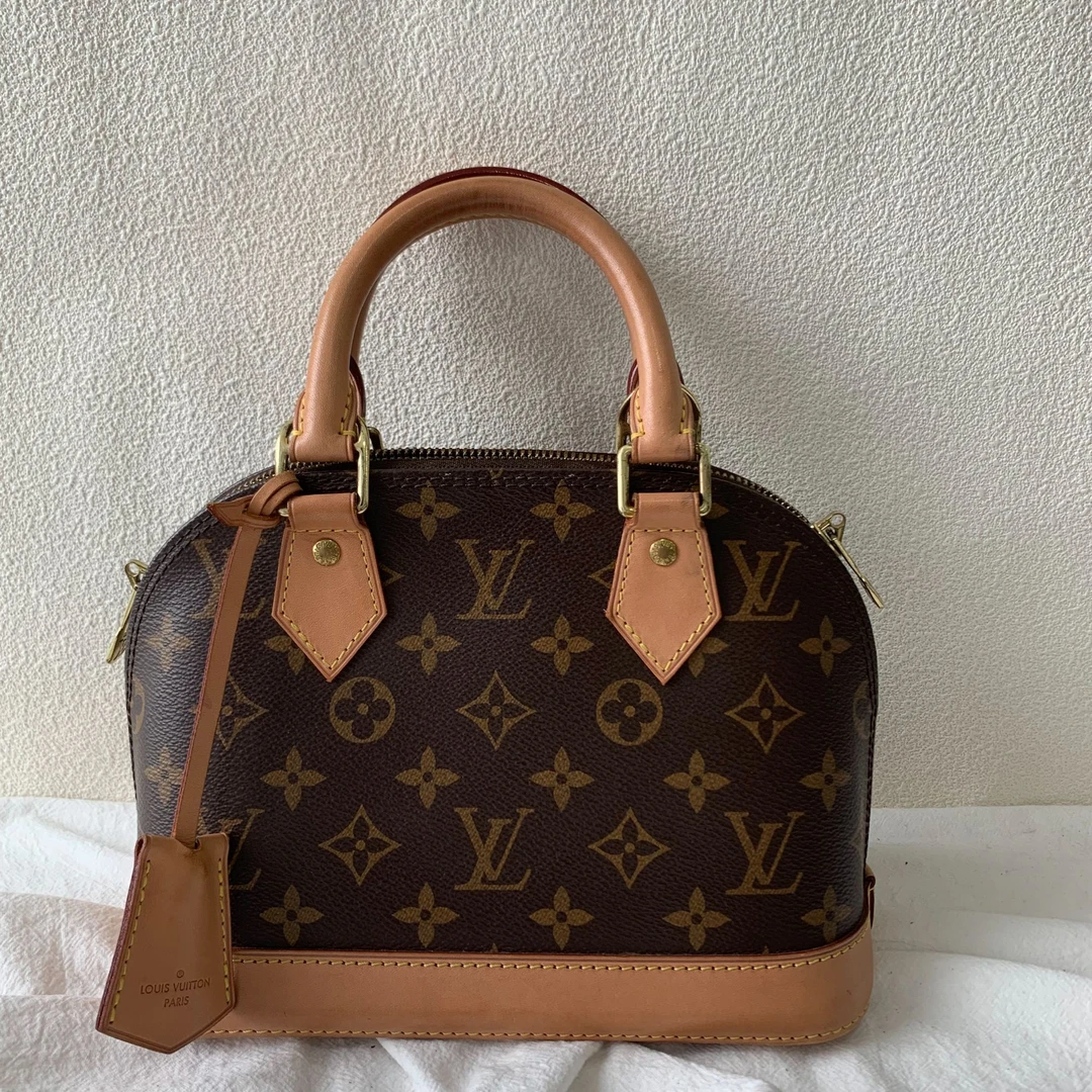 95新 LouisVuitton/路易威登 经典老花单肩手提斜挎贝壳BB