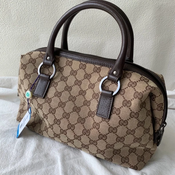 95新 GUCCI/古驰 经典老花手提波士顿