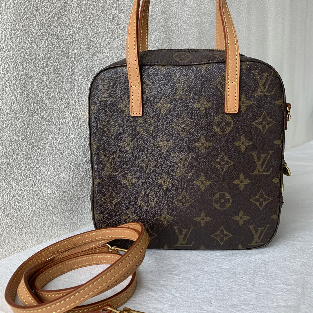 95新 LouisVuitton/路易威登 经典老花饭盒手提斜挎包植鞣革后换