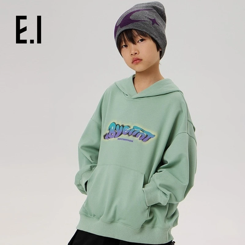 E.I童装儿童连帽卫衣秋男女童多巴胺穿搭韩版宽松D8243106039