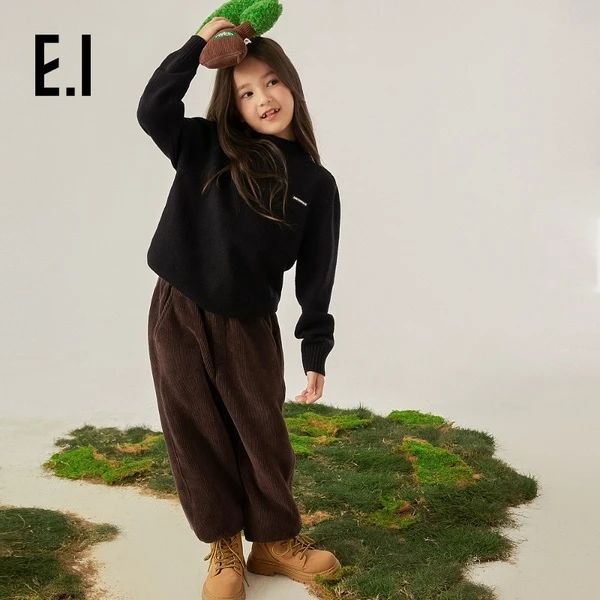 E.I童装儿童灯芯绒长裤秋装中大童休闲束脚裤D8234775721