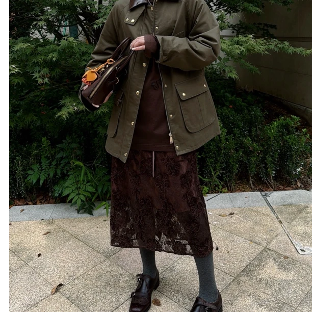 YSEVENTEEN山色花漫蕾丝腰裙