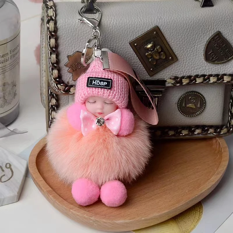 可爱睡眠娃娃挂件#这也太可爱了#