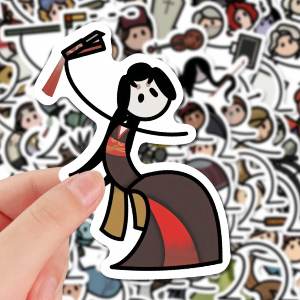 68张线条第五人格火柴人周边贴纸ins可爱小贴画防水diy手机壳ipad