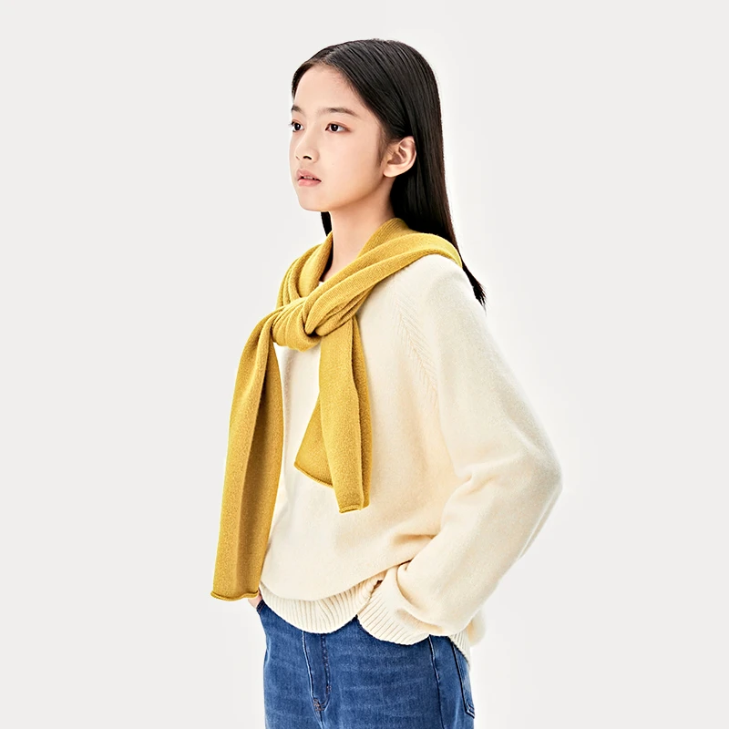 大码捡漏】棉叔叔女大童毛衣圆领美利奴羊毛羊毛衫秋冬装337126013