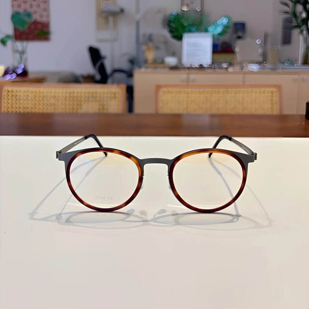 SOYU TIT高9704手工时尚复古超轻百搭ins圆形眼镜架