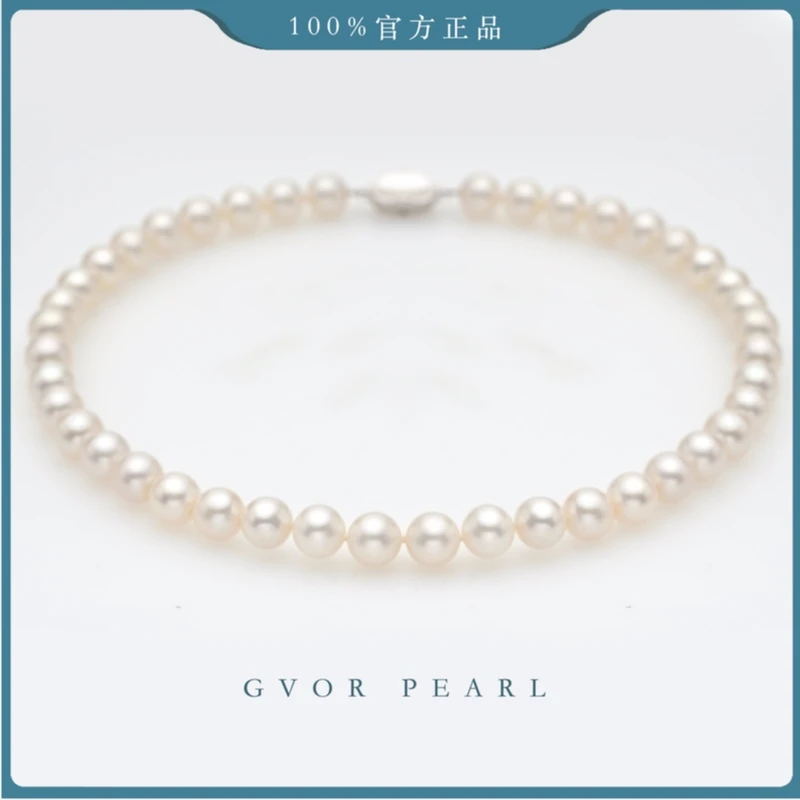 【典藏系列】9.3-10.3mm大颗粒无核淡水白真珍珠项链爱心扣 C1226