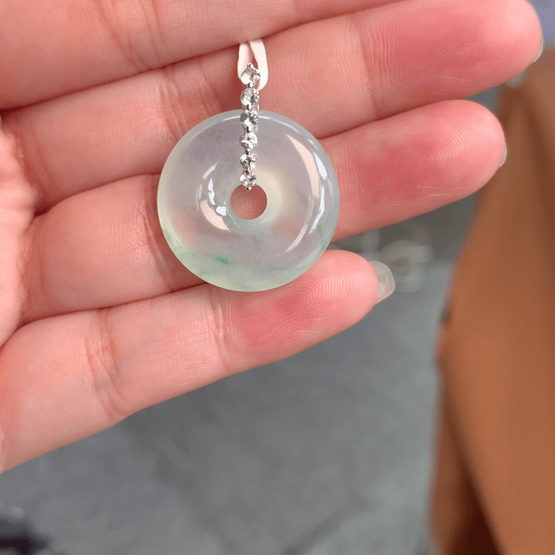 翡翠颈饰18K金镶嵌上新