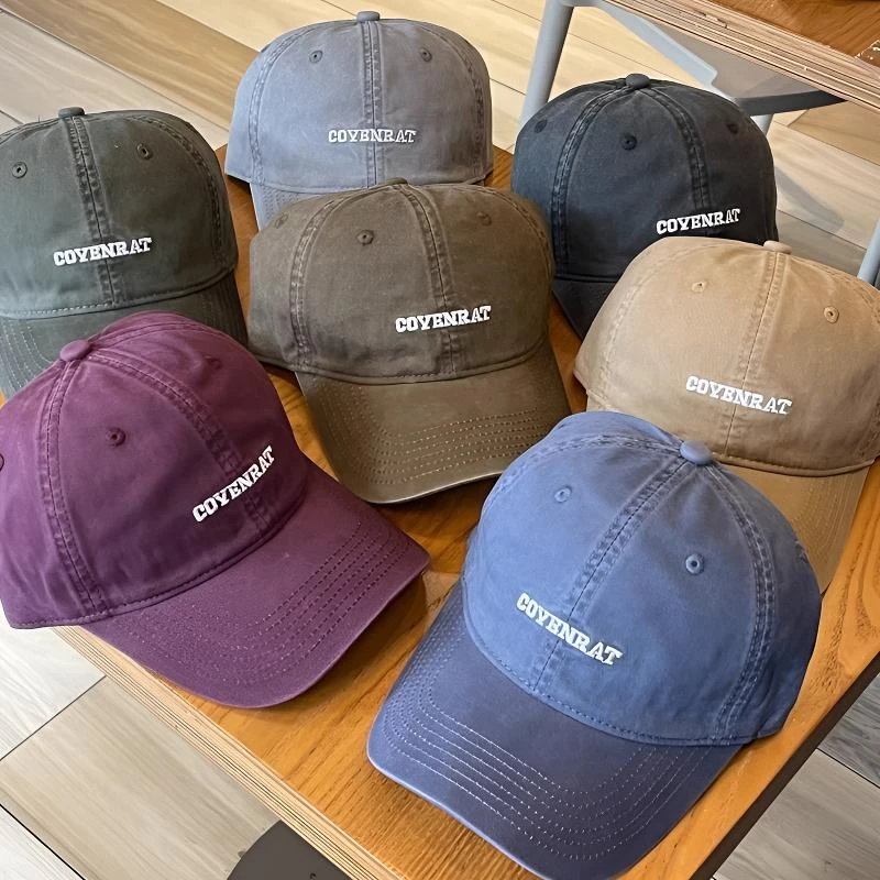 韩版棒球帽女情侣复古水洗美式百搭鸭舌帽休闲软顶学生时尚帽子