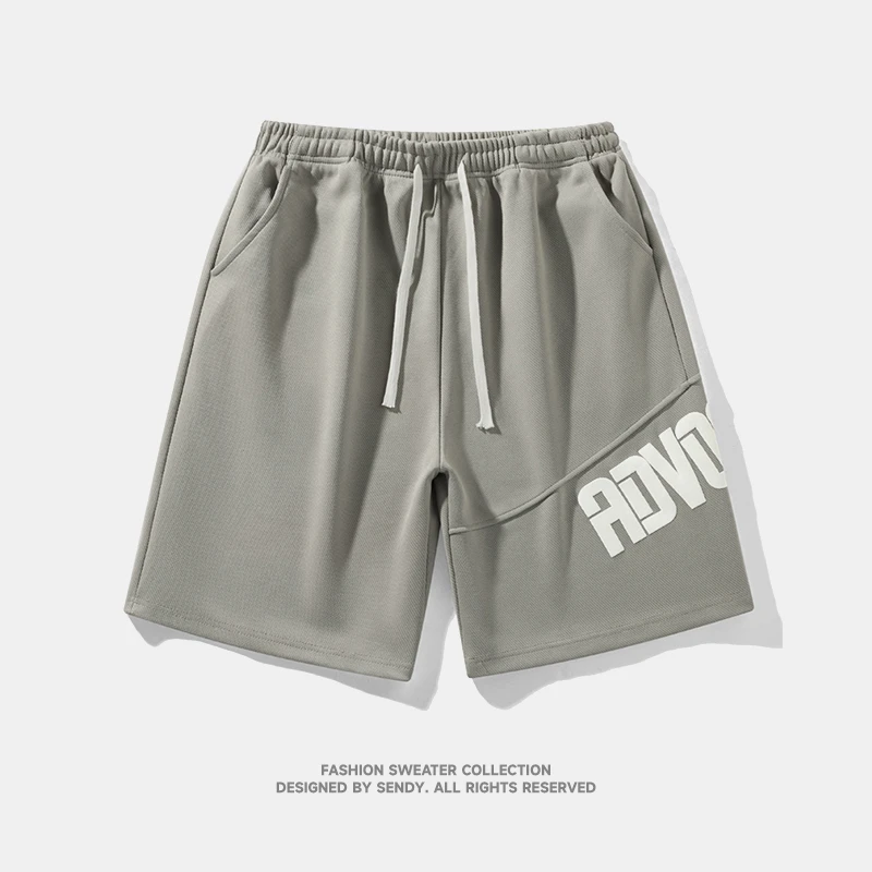 美式高街运动短裤男夏季薄款ins裤子潮牌大码直筒宽松休闲五分裤