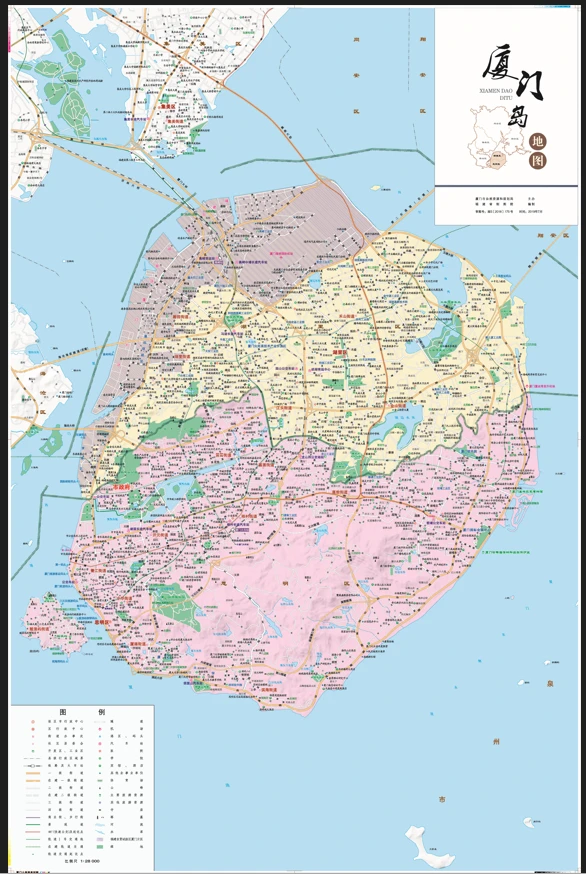 厦门岛地图厦门市思明区地图厦门市湖里区地图厦门市城区街道地图