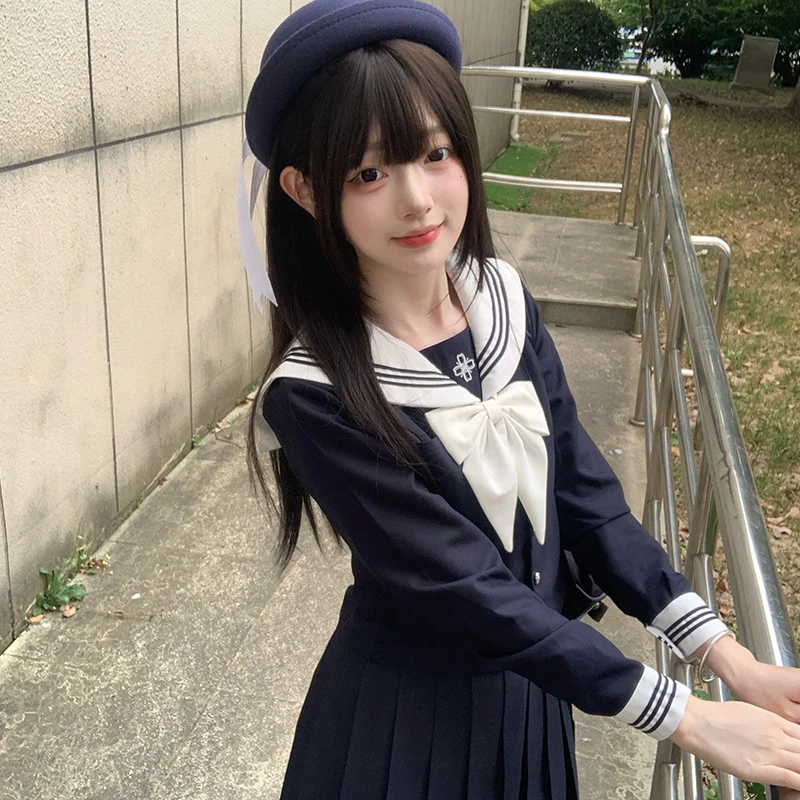 原创【小时夏】日系JK收腰款水手服学院风制服套装女夏短袖