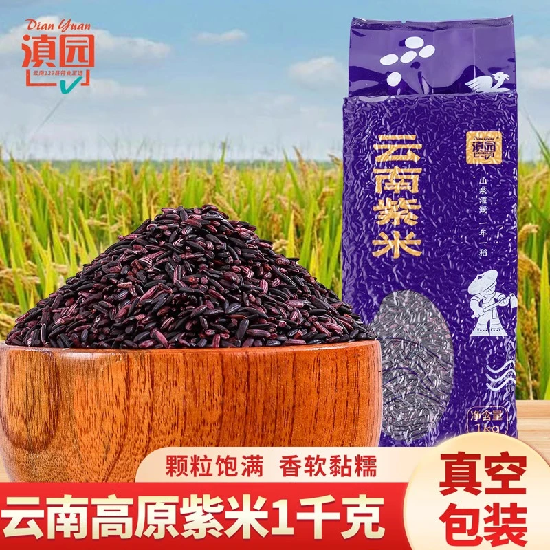滇园紫米2斤/4斤云南特产紫糯米血糯米黑糯米五谷杂粮粗粮紫米露
