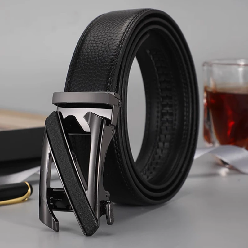 ZENGZHI/增致牛仔卡槽自动扣腰带男皮带