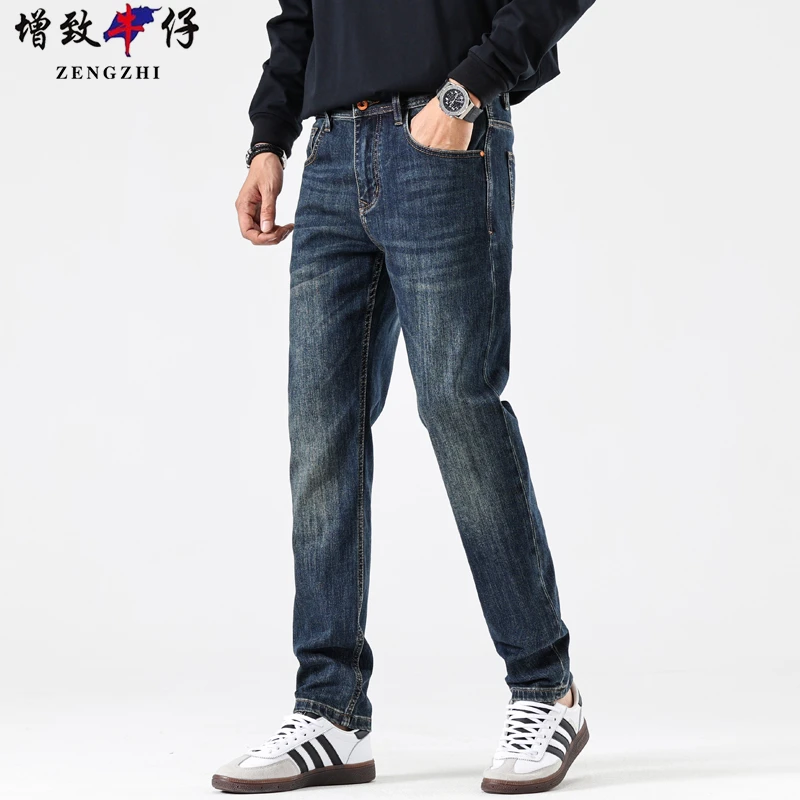 ZENGZHI/增致牛仔春秋季牛仔裤男直筒修身长裤子男士休闲裤子商务