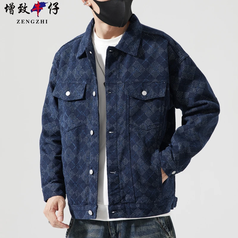ZENGZHI/增致牛仔早春季牛仔外套男士宽松休闲男装上衣服夹克潮牌