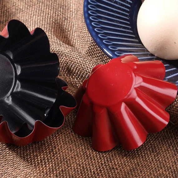 跨境中号花形蛋挞葡挞模 菊花盏果派盘蛋糕模具 食品级FDA烤盘