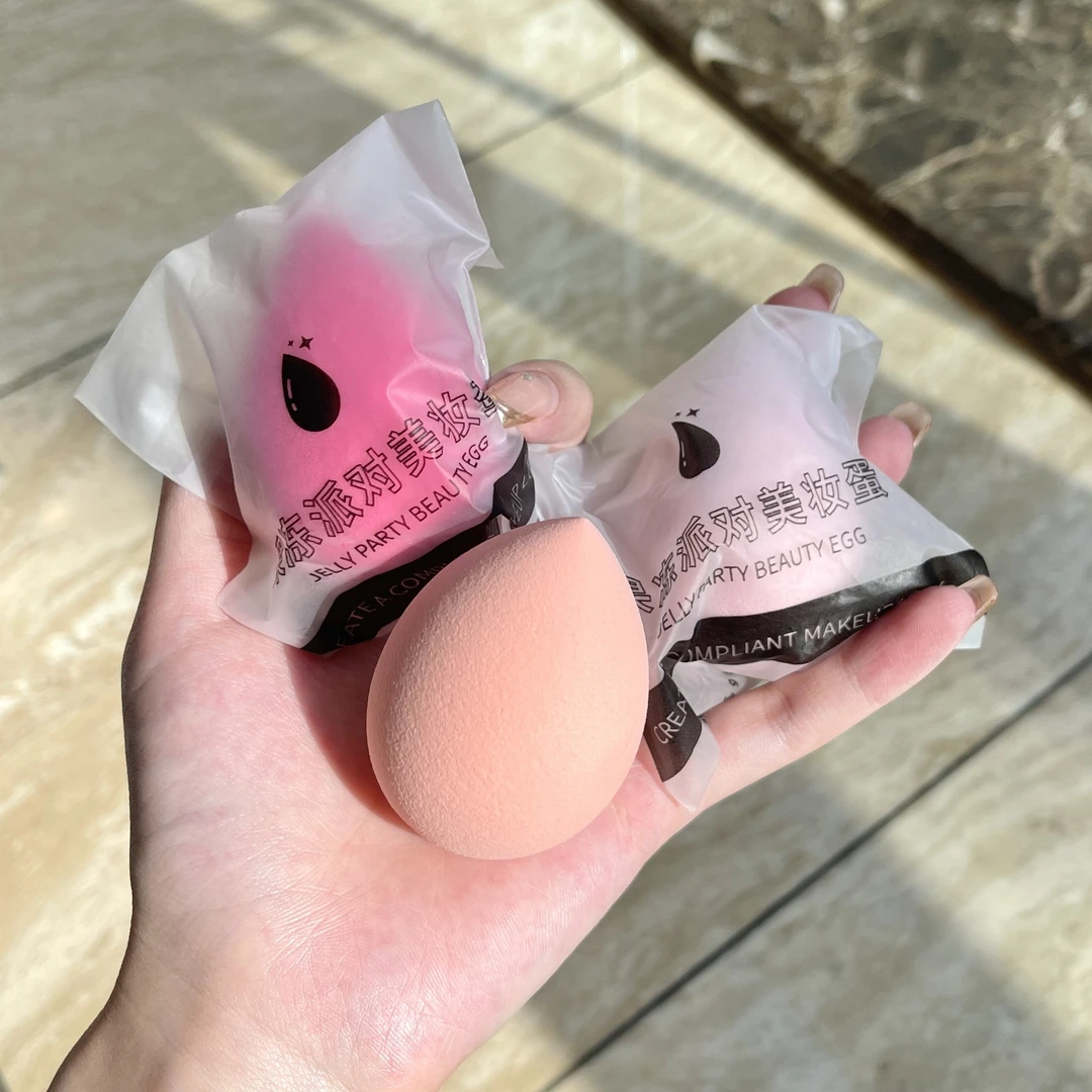 韩汝果冻派对美妆蛋 柔软Q弹不吃粉非乳胶气垫粉扑干湿两用海绵蛋