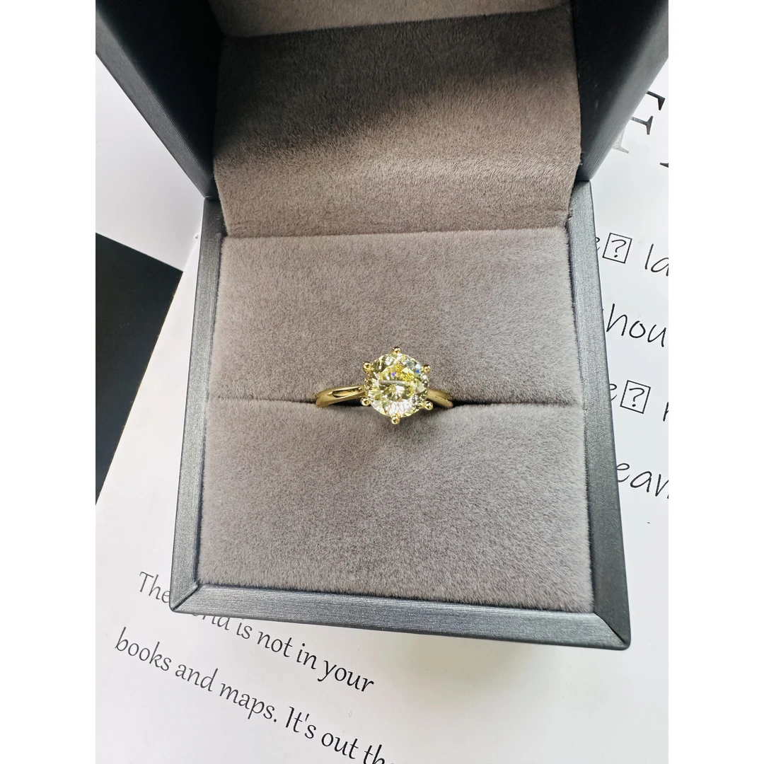 译成戒指2ct 【落日融金 流光照人】戒指LB029