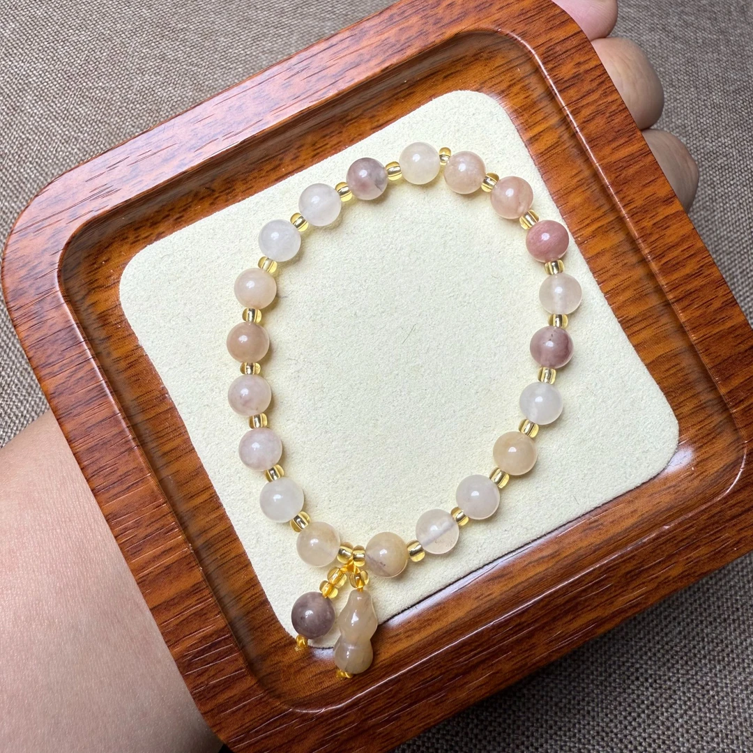 石英质玉简约手链多样性拍1发1（下单备注天山翠或金丝玉）