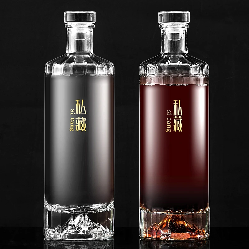 高端空酒瓶白酒瓶泡酒瓶密封酒瓶家用高档分装酒容器玻璃酒瓶空瓶