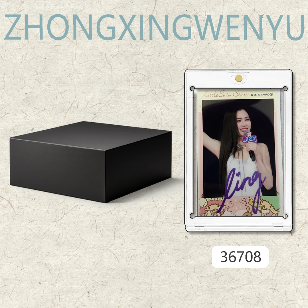 36708【ling】正品签名拍立得相片 双子边框