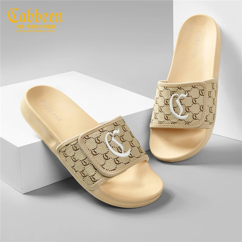 卡宾男生洞洞鞋拖鞋夏季外穿半拖鞋男2025新款无后跟鞋男士一字拖