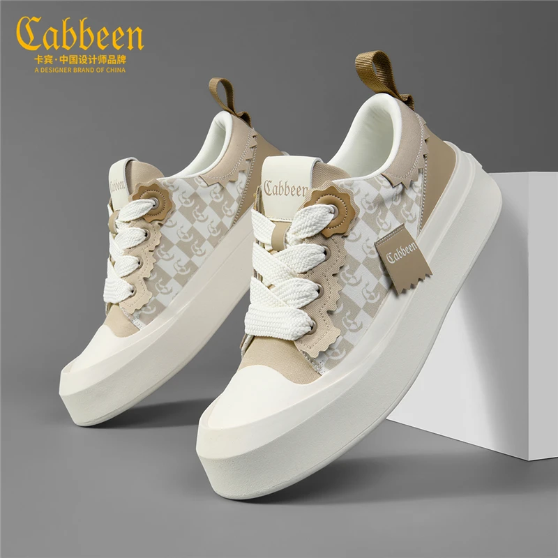 卡宾男生鞋子男爆款百搭板鞋夏季帆布鞋2025新款潮流透气男鞋布鞋