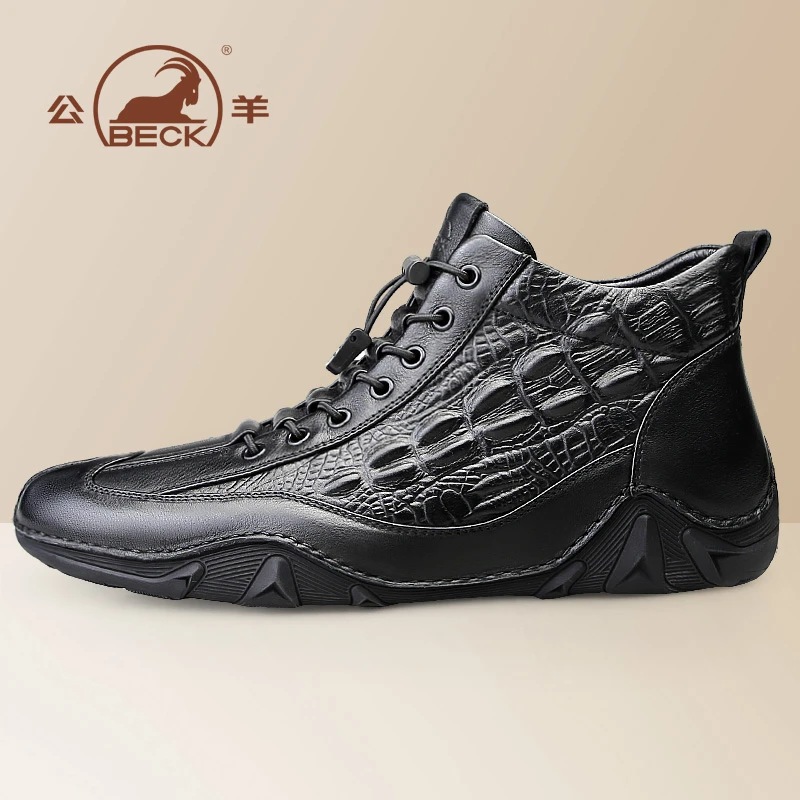 BECK/公羊新款牛皮男士男鞋意大利纯手工休闲皮鞋男潮鞋98080