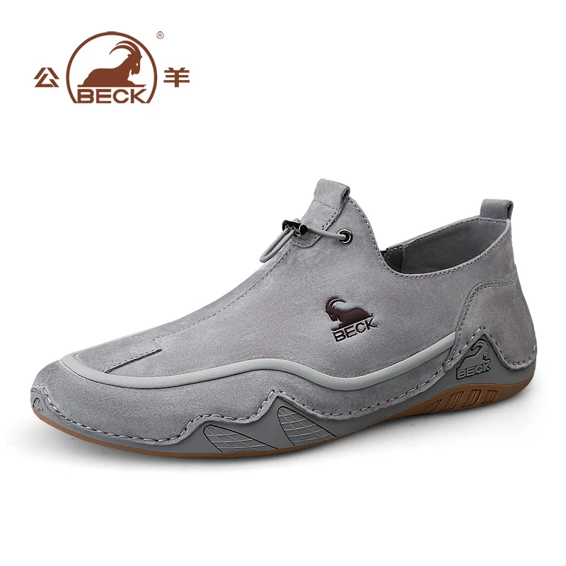 BECK/公羊夏季款头层皮鞋真皮透气男鞋意大利休闲皮鞋男潮鞋98292