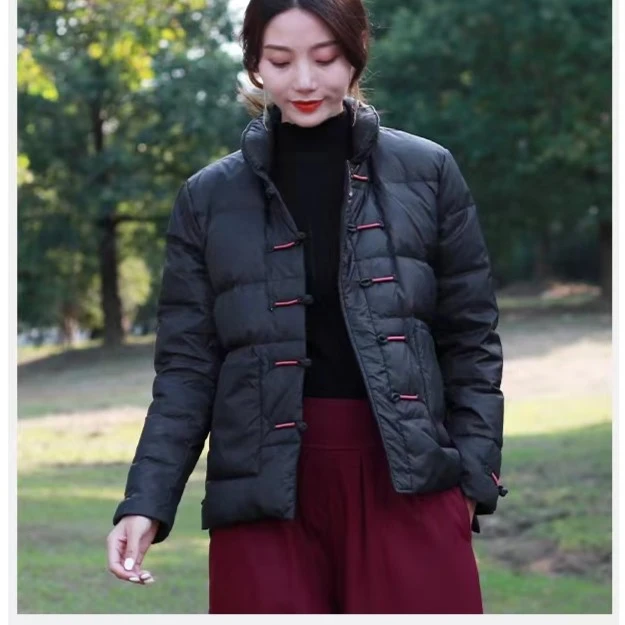 玛罗兰 品牌正品 反季中国风立领 绕线盘扣外套