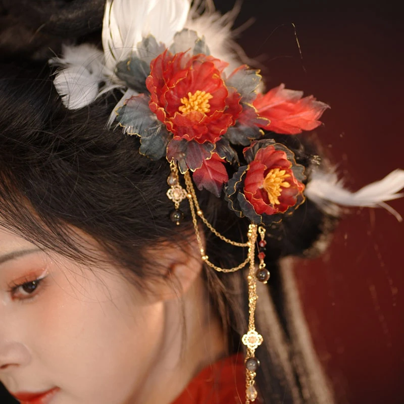 耀如春华朱颜 汉服配饰