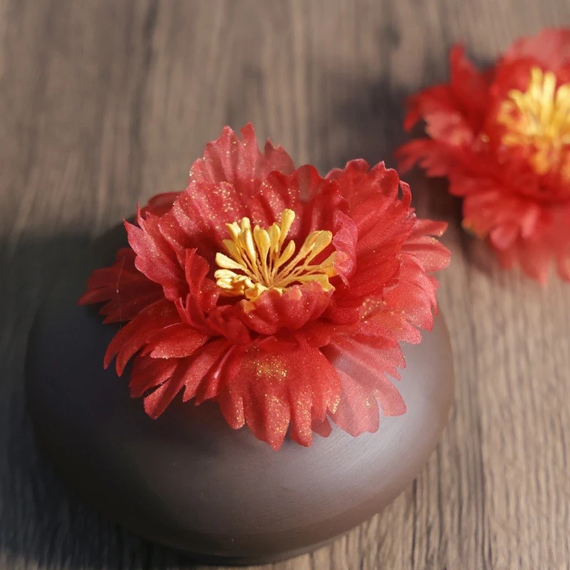 耀如春华丹殊烫花汉服配饰