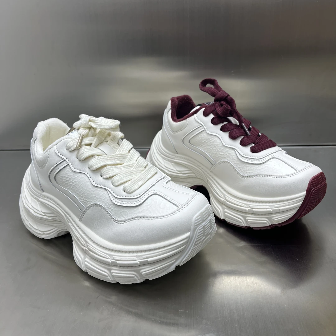 M20-1加绒厚底增高老爹鞋女休闲运动百搭小白鞋