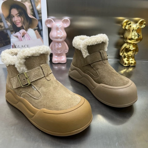 5266-1冬季加绒加厚高帮保暖女鞋舒适休闲雪地鞋