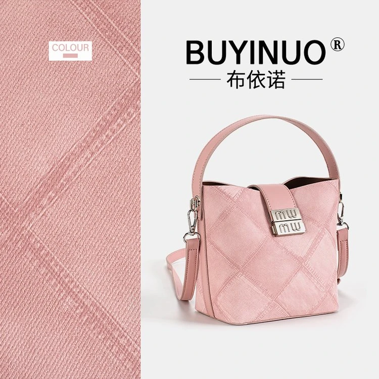 【大嘴福利专属】粉色（长16高17厚10）韩版时尚百搭潮流斜挎水桶包