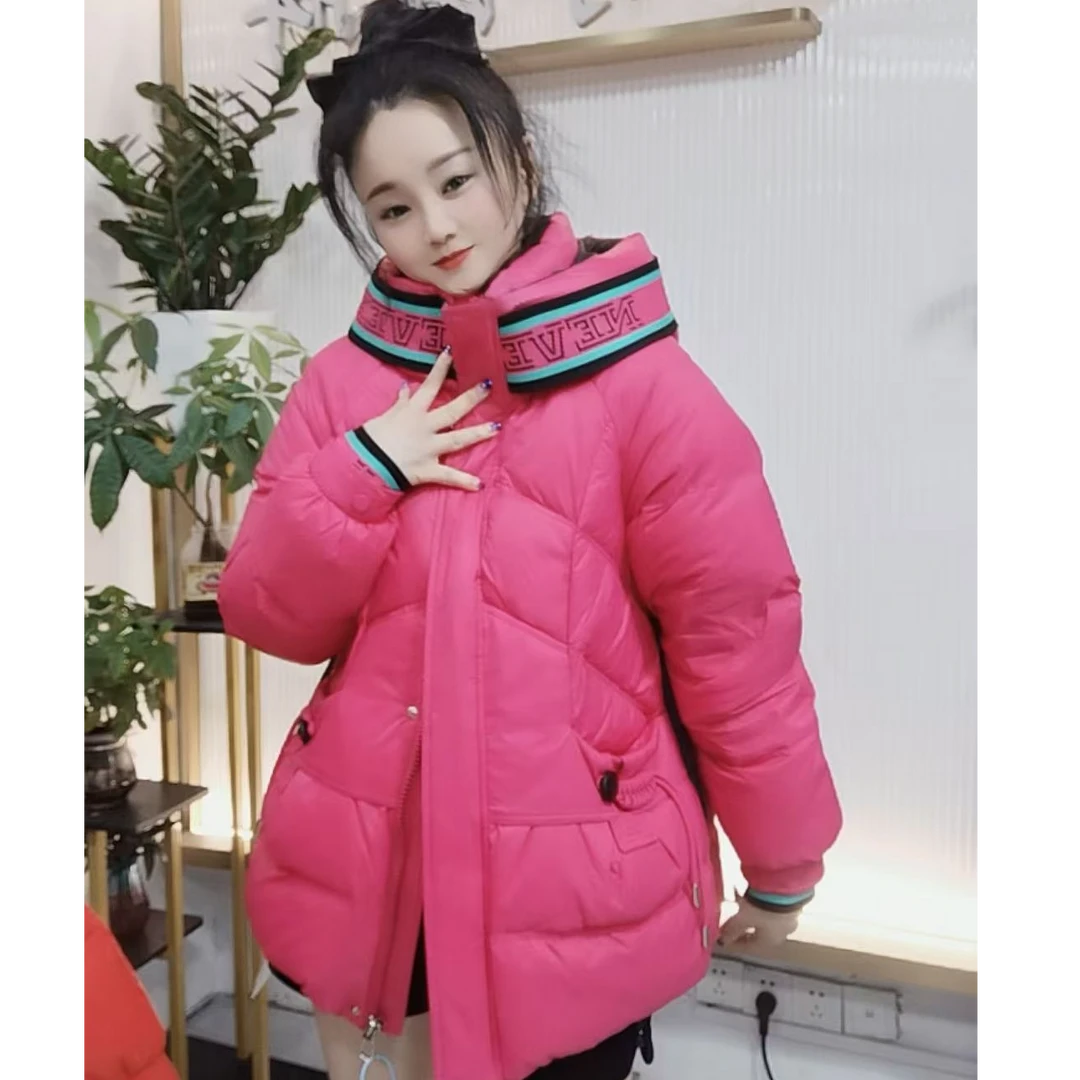 【婉婷服饰】20保暖羽绒服冬季短款女装时尚宽松休闲百搭连帽显瘦