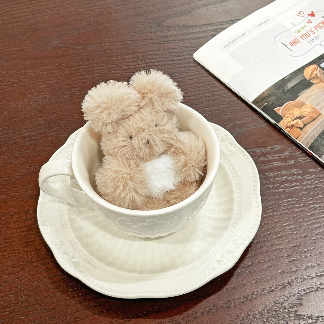 东大门【撞色绒毛兔挂件】DM409P027小众设计品牌时尚饰品挂件YY