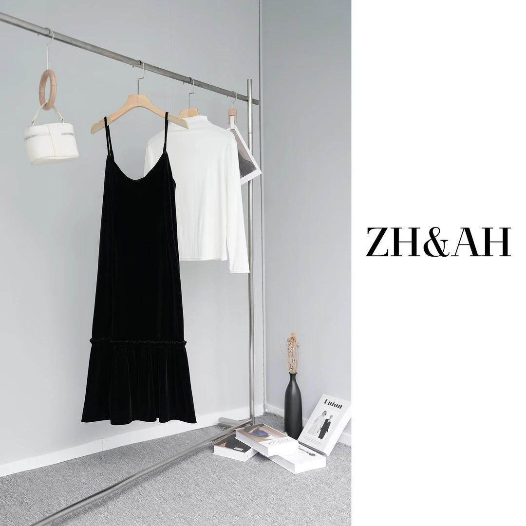 ZH&AH【莫妮卡】秋季新款时尚气质百搭设计感孕期通勤真两件套装裙