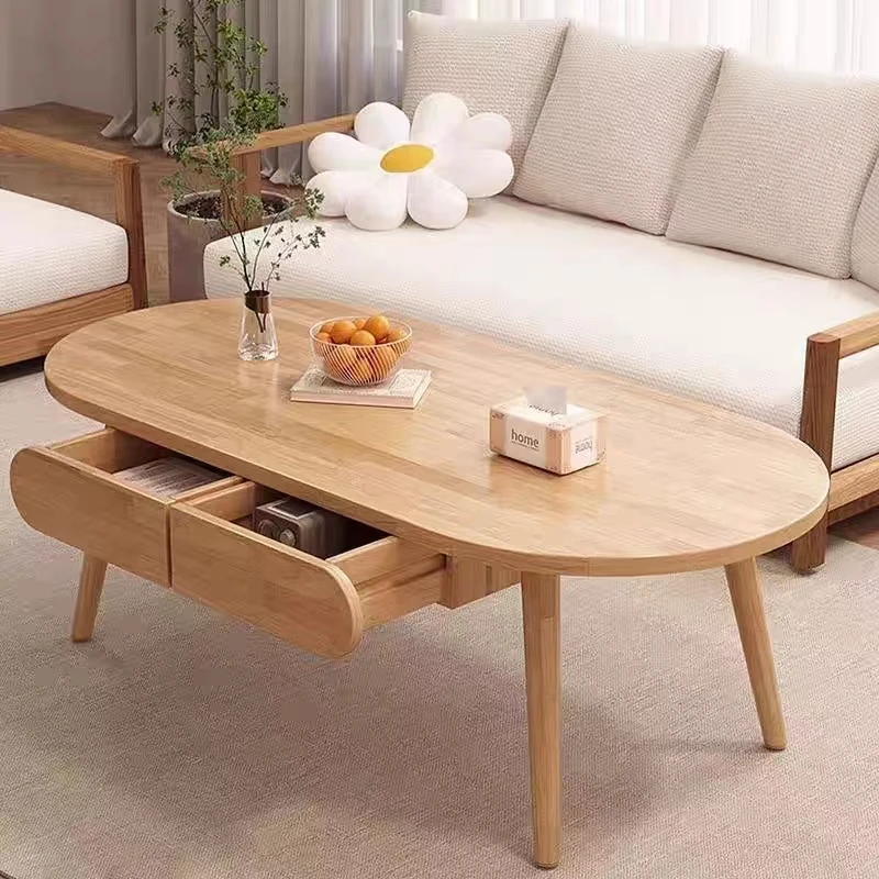 实木茶几方形咖啡桌小户型简约现代中式原木茶几简易出租房小桌子