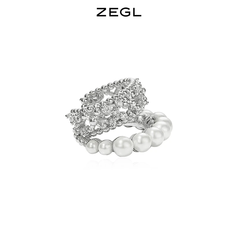 ZEGL 铜合金耳饰 设计师高级感耳夹女无耳洞耳环冷淡风气质耳骨夹