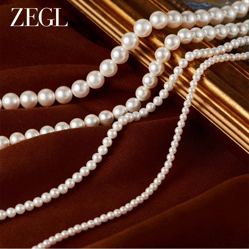 ZEGL 铜合金项链 【白色恋人】复古经典项链气质温柔轻奢气质女饰品