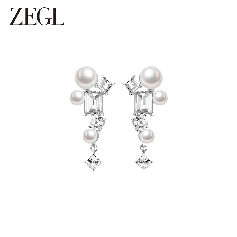 ZEGL 铜合金耳饰 设计师月溅星河系复古耳环女流苏气质耳钉耳饰品