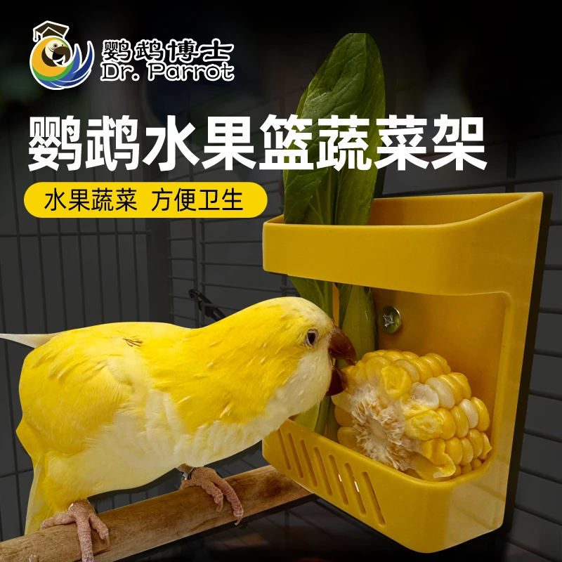 鹦鹉水果蓝蔬菜架夹虎皮墨鱼骨框觅食玩具芦丁鸡鸟笼食盒小鸟用品