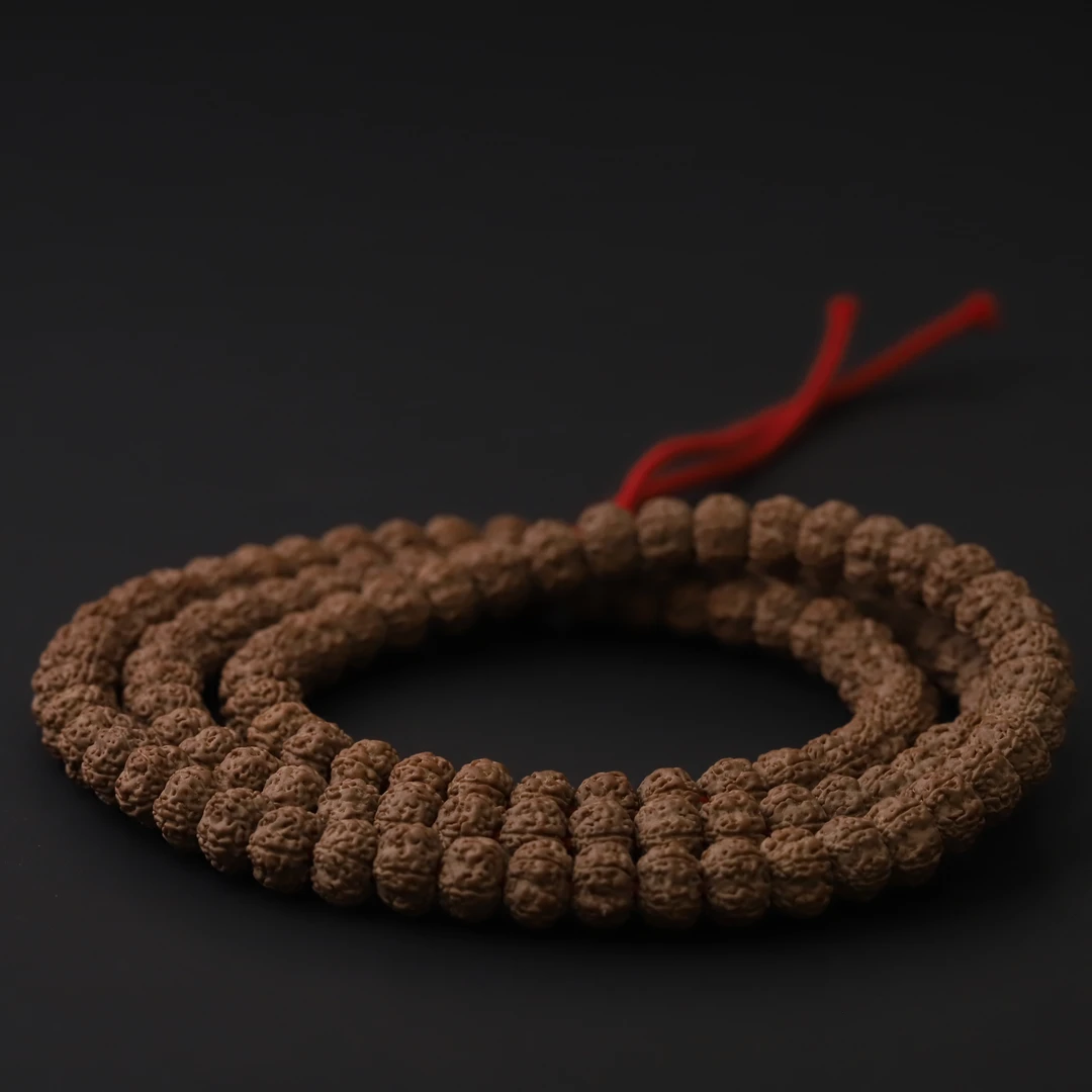 S7424【老树平细】精挑定制平头尾细纹老树梅花小金刚108长串